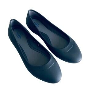 Crocs 'Lina' Women's 6 Iconic Comfort Ballet Flat Dark Gray Slip On Shoe